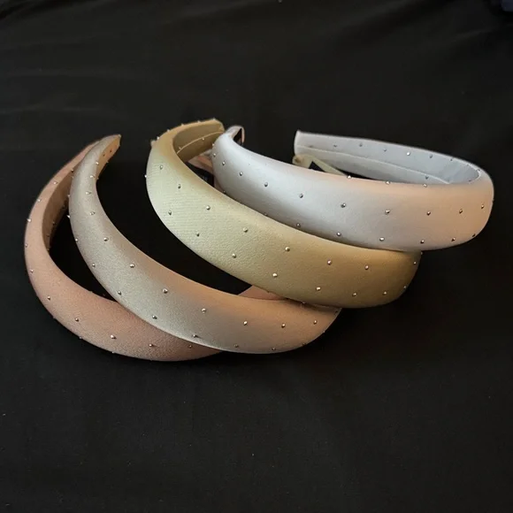 Crystal Rhinestone Headbands Bundle and Save | Cream Nude Peach Tan - Picture 4 of 8